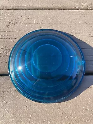 Vintage Blue Kopp Glass Railroad Signal Switch Light Lantern Lens 5 3/8” • $24.99