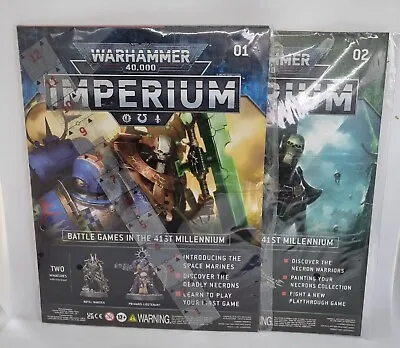 Games Workshop Warhammer 40k Imperium Magazine Issue 1 And 2 No Models Or Poster • £8.70