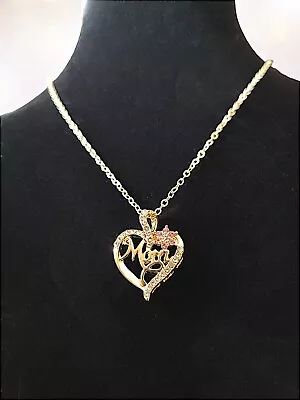 Silver Or Gold Tone Mom Pendant Necklace - Great Mother's Day Gift • $10