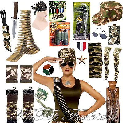 Army Ladies/mens Fancy Dress Costume Accessories Hen Stag Night Military • £4.99