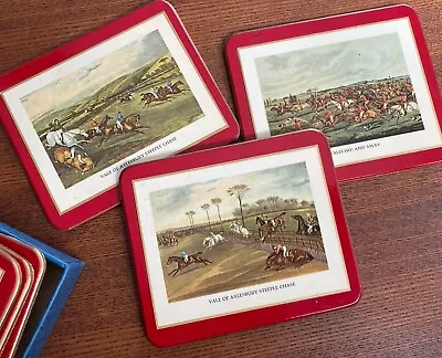 Vintage Brooks Brothers Coasters English Fox Hunting England Set 6 Equestrian • $12