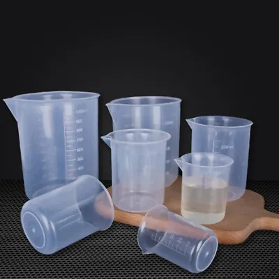 50-1000ml Measuring Cup Plastic Jug Beaker Kitchen Tool For Laboratories Parts • $2.69