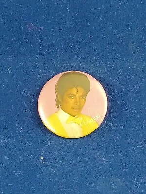 Vintage Michael Jackson Yellow Sweater Vest Button Pin • $9