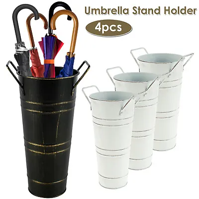 4 Pcs Metal Umbrella Holder Stand Rack Walking Stick Home Storage Bin UK. • £19.69