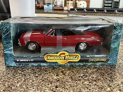Ertl American Muscle 1:18 1967 Chevelle Ss 396 Ht Diecast! Red/black Top! Nib!! • $39.95