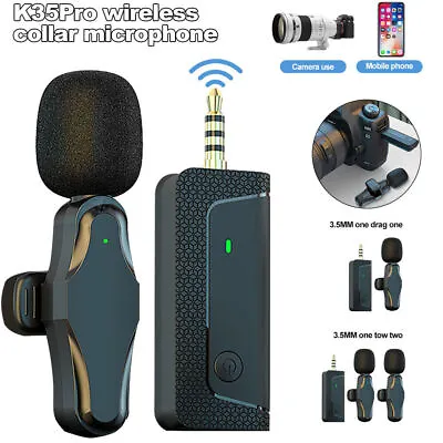 Lavalier Wireless Microphone Audio Video Recording Mini Mic For Phone Camera • $17.56