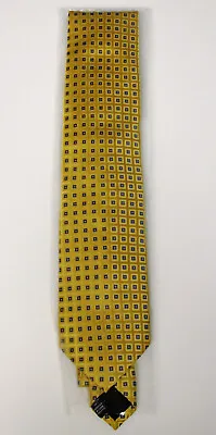 Roundtree & Yorke Men's Neck Tie YELLOW 100% Silk X-Large Handmade NEW With Tag • $10.99