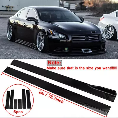 78.7  Glossy Black Side Skirts Extention Body Kit For Nissan Maxima 2000-2020 • $45.95