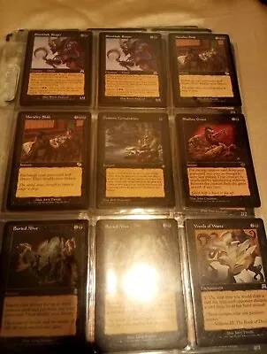 Half Of A Vintage MTG Trade Binder 10 Full Pages Rares Reserve List More 1994-03 • $3.25