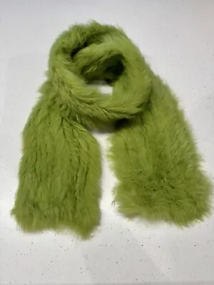 Codello Green Real Rabbit Fur Scarf Collar New • $15