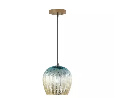 River Of Goods Hallie 9 In. 1-Light Gold Shaded Pendant Light • $79.99