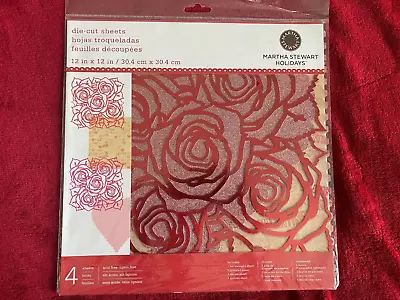 Martha Stewart Holidays; Die-Cut Sheets 12x12  Rose & Heart  New; Original Owner • $3.95