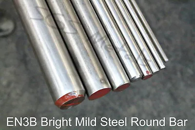 EN3B Bright Mild Steel Round Bar 4mm - 25mm Diameter - Popular Pre Cut Lengths • £4.40