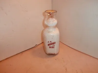 J. H. Brokhoff  Dairy Quart Creamtop Milk Bottle WWII  War Bonds PottsvillePA • $69.99