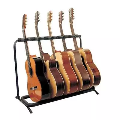 Five Multiple Guitar Bass Stand Holder Stage Folding Rack • $25.50