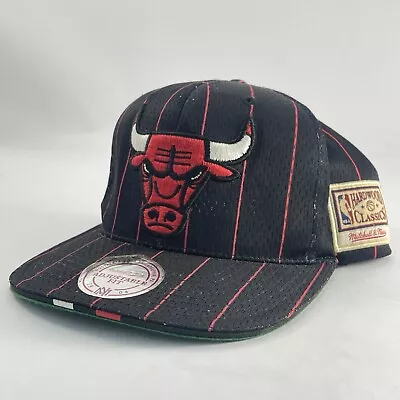 Mitchell & Ness Hardwood Classics Chicago Bulls Striped Jersey Mesh Hat SnapBack • $55