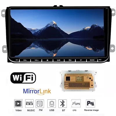 $85.19 • Buy 2 Din Android 9  Touch Screen Car Stereo Radio GPS Nav For VW Golf MK5 MK6 Jetta