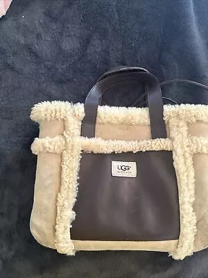 UGG Australia Light  Tan Leather Shearling Bag • £33.75