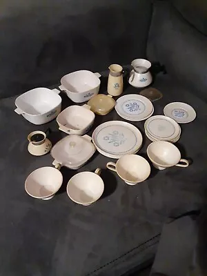 25 Pc. Vintage Corning Ware Dish Blue Cornflower Plastic Kids Toy Play Set • $25