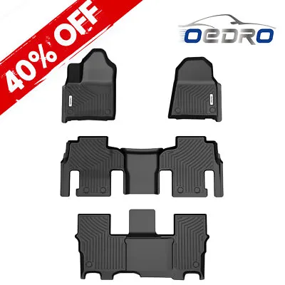 OEDRO 3 Row Floor Mats For 2022-2024 Jeep Wagoneer 8 Passenger TPE Liners Set • $55.99