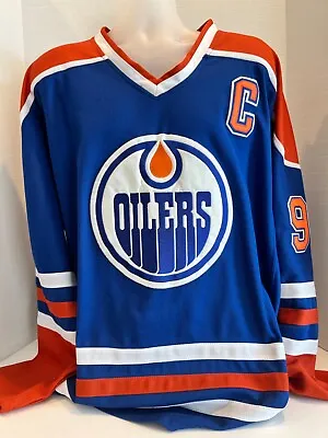 $199.99 • Buy Wayne Gretzky #99 Vintage Edmonton Oilers CCM Sewn Jersey With Strap Size 56