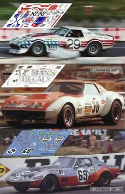 Decals Corvette C3 Le Mans 1973 1:32 1:24 1:43 1:18 Slot Chevrolet Decals • £11.08