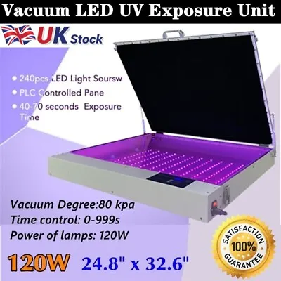 £923.40 • Buy QOMOLANGMA Tabletop Precise 24.8in X 32.6in 120W Vacuum LED UV Exposure Unit