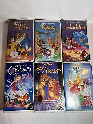 LOT OF 6 WALT Disney Black Diamond VHS VIDEO TAPES MOVIES CLASSICS VTG • $34.99