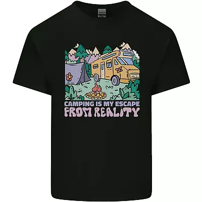 Camping Is My Escape From Reality Caravan Mens Cotton T-Shirt Tee Top • £11.75