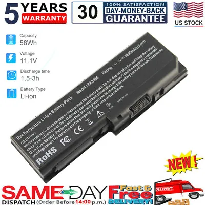 Battery For Toshiba Satellite L350 P200 P205 P300 X205 PA3536U-1BAS PA3536U-1BRS • $17.99