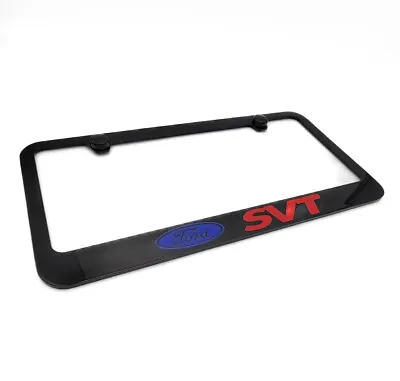$32.95 • Buy Ford Oval SVT Special Vehicle Team Black Metal License Plate Frame