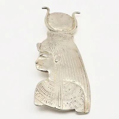MMA Metropolitan Museum Art Sterling Silver Goddess Hathor Egypt Brooch Pin • $141.55