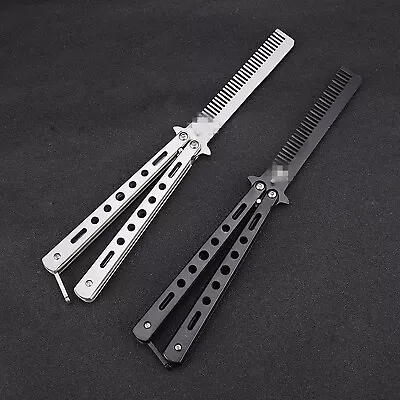 Butterfly Comb Knife Metal Folding Practice Trainer Training Tool Sport HN • $22.26