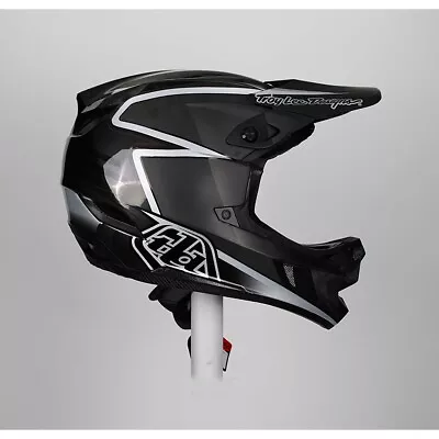 Troy Lee Designs D4 MIPS Carbon Lines Helmet (Black/Gray - X-Large) • $330