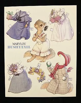 Sister Marylou Bushytail Embossed Paper Doll Post Card Kathy Lawrence 1992VTG • $4.95