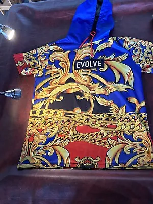 Vintage Men’s Baroque Style Hoodie Short Sleeve Size XL …Evolve • $21