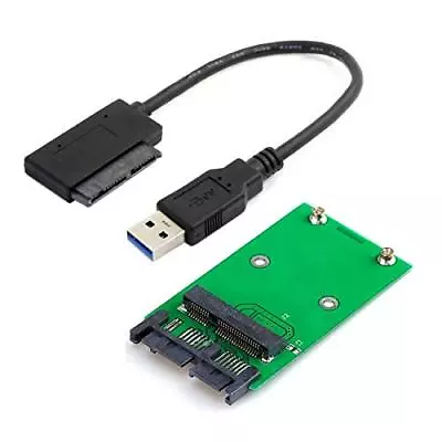 USB 3.0 To MSATA 50Pin SSD & 1.8  Micro SATA 7+9 16pin Adapter Add On Cards P... • $22.36