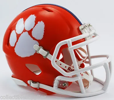 CLEMSON TIGERS NCAA Revolution Speed Mini Football Helmet • $28.99