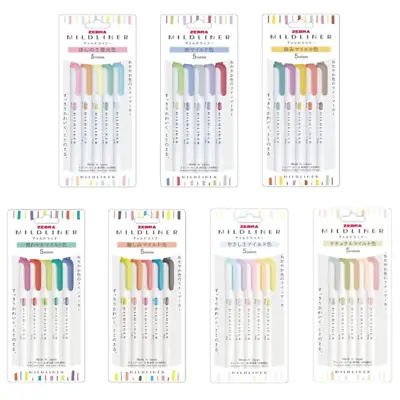 $12.25 • Buy Zebra MildLiner Double-Sided Highlighter Set Pastel Colour Pens Of 5 / 5 Types