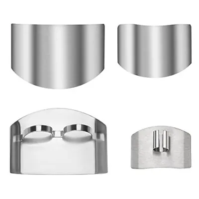 Finger Guards For Cutting 4Pcs Stainless Steel Chop Guard For Fingers Adjustable • $12.72
