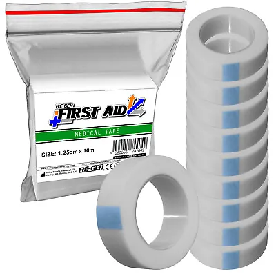 10 Piece Refill - RE-GEN First Aid Microporous Bandage Medical Tape 1.25cm X 10m • £7.19