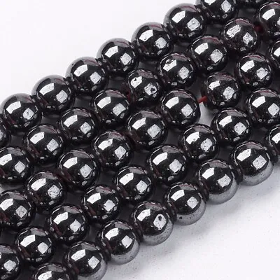 MAGNETIC Hematite ROUND Beads 6mm (71pcs) Or 8mm (52pcs) Or 9mm (48pcs) • $4