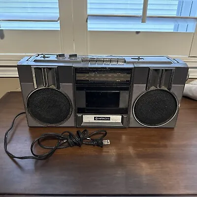 Vintage Hitachi TRK-6820H Boombox AM / FM Stereo Cassette Radio Works Tape • $44