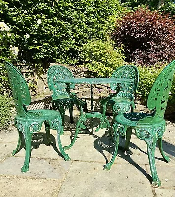 £200 • Buy Cast Aluminium Vintage Garden Round Bistro Table And 4 X Chairs