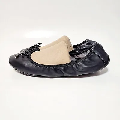 Me Too Halle 2.0 Leather Ballet Black Slip On Flats Shoes Wms 8M US 38.5EU  • $29.98