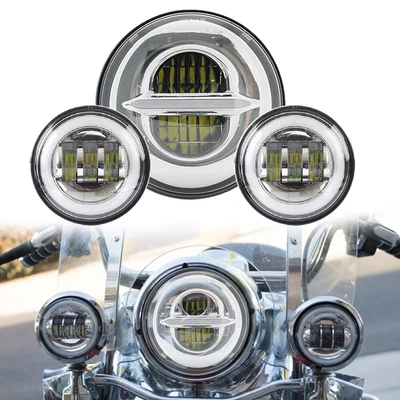 $89.30 • Buy 7  Inch Led Headlight + 4.5  Fog Light For Yamaha V-Star XVS 650 950 1100 1300
