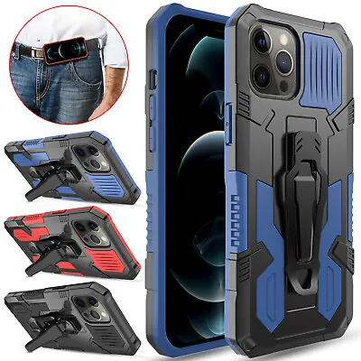 $12.05 • Buy For IPhone 14 Pro Max 13 12 11 XS 87 Plus Armor Hybrid Shockproof Case Belt Clip