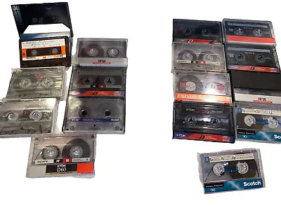 Lot Of 16 Maxwell TDK Sony 60 & 90 Minute Cassette Audio Tapes Sold As Blank • $22.50
