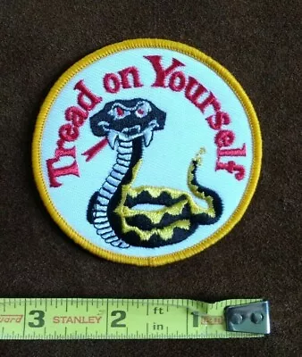 VTG Tread On Yourself Snake Outlaw Biker Motorcycle JACKET VEST SEW ON Patch • $7.99