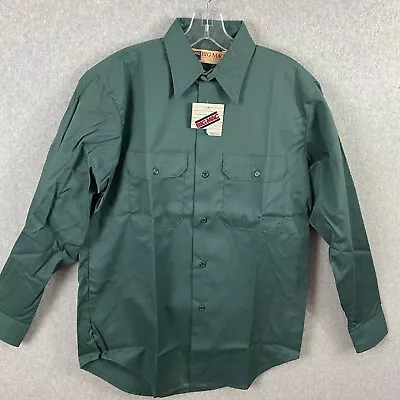 Vintage Big Mac Shirt Mens Medium Green Work Mechanic 80s Thick Crisp • $49.99